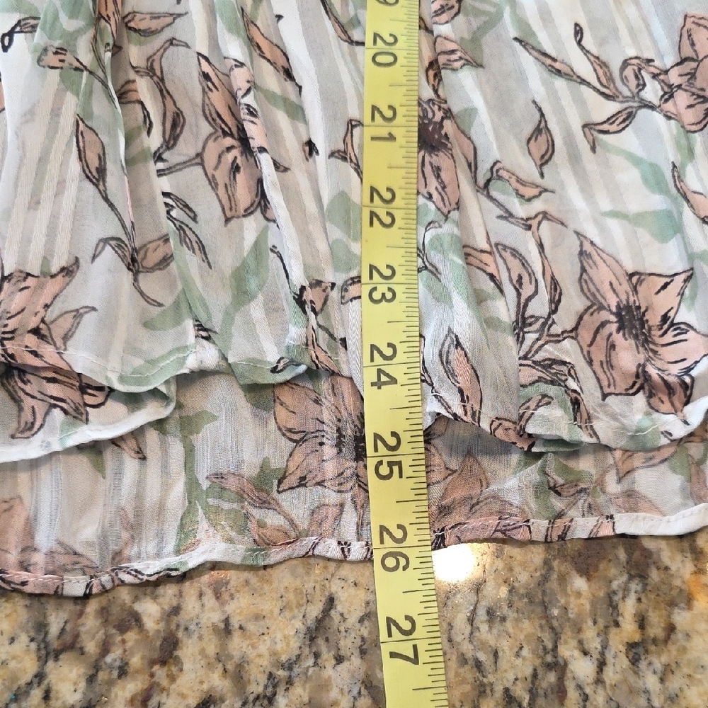 Rag & Bone Sachi Floral Lattice Blouse Green/White Women's Medium Boho Peasant - Picture 12 of 12